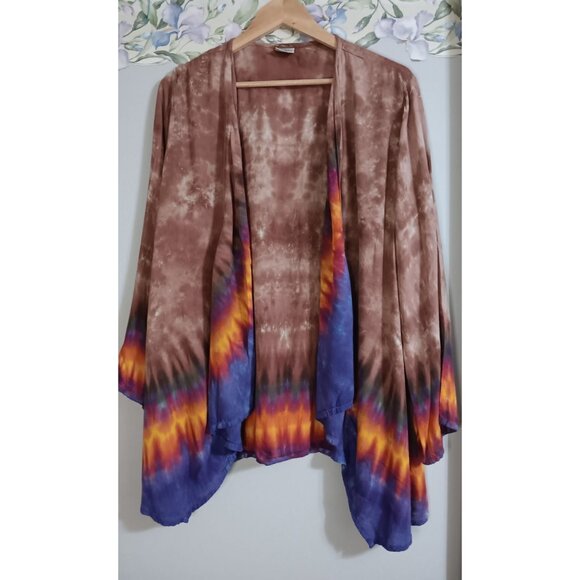Dharma Trading Co Small Medium Tie Dye Open Flowy Boho Hippie Festival Top - Picture 1 of 4